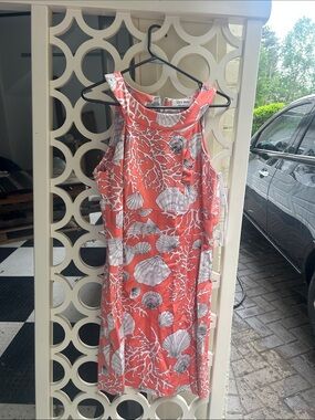 Skirtin Around Coral & White Seashell Maxi Dress